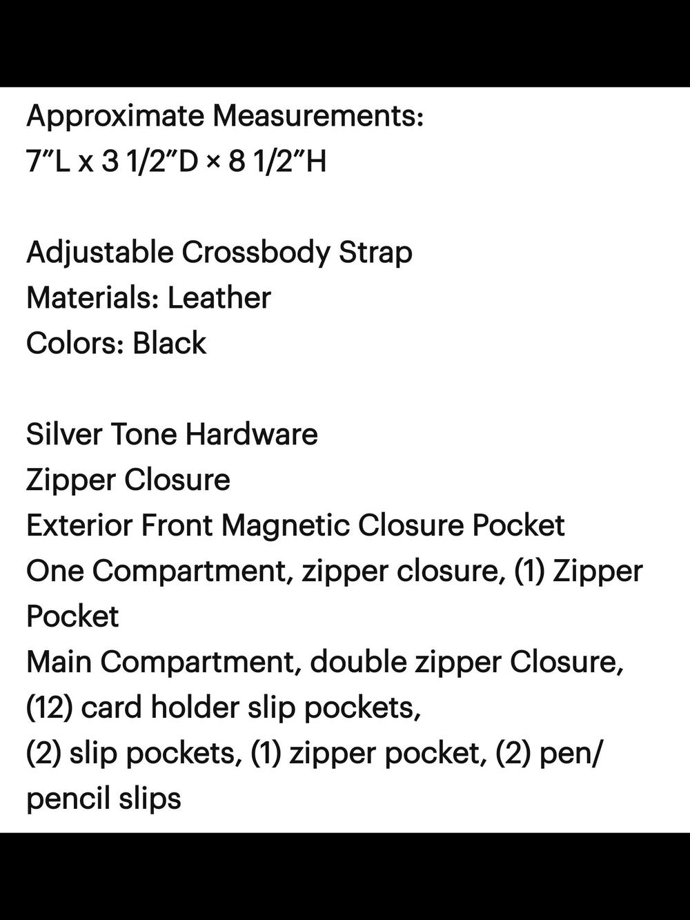 FINAL..Fossil Black Leather Crossbody - Picture 3 of 16